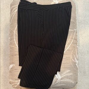 Michel Studio Black Pinstripe Straight Leg Pants
